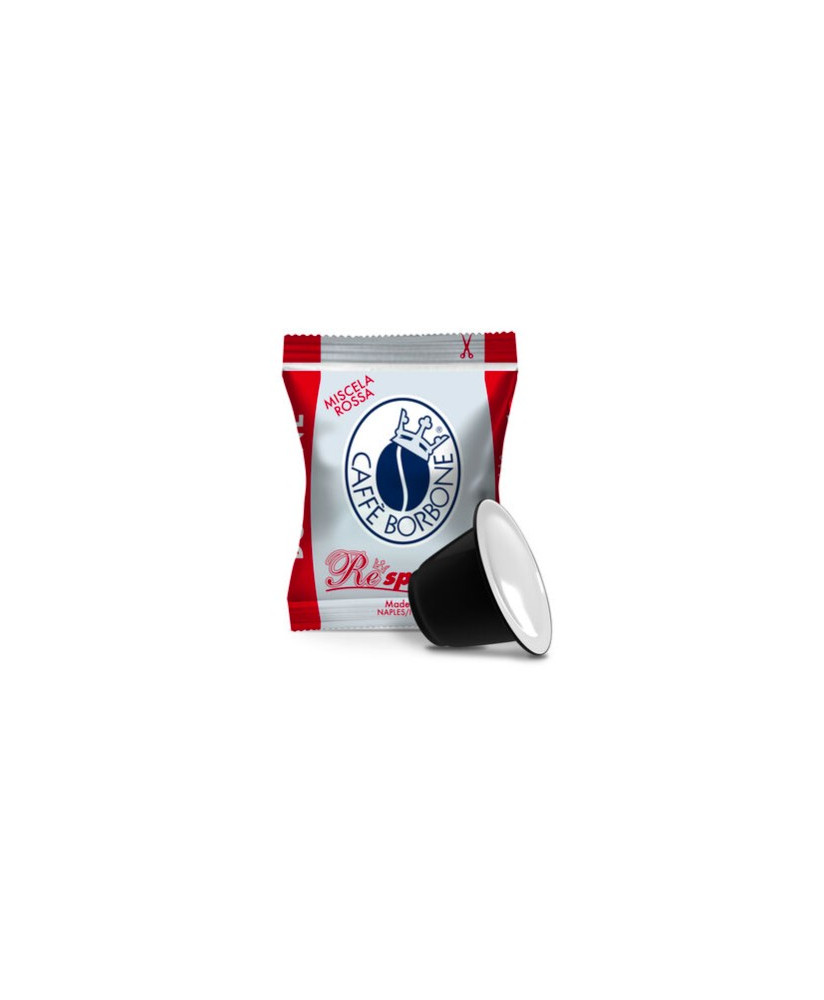 Caffè Borbone - 50 Capsule Respresso Miscela ROSSA - Compatibili con macchine ad uso domestico Nespresso