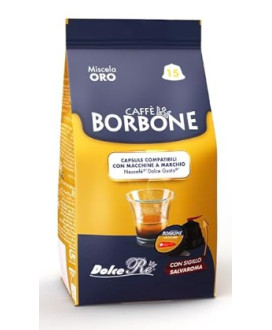 Caffè Borbone - 15 Capsule Miscela ORO - Compatibili con macchine "Nescafè", "Dolce Gusto"