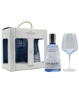 Gin Mare - Mediterranean Gin - Confezione regalo con 1 bicchiere - 70cl