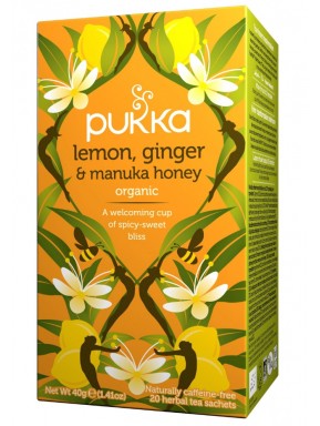 Pukka Herbs - Lemon Ginger Manuka Honey - 20 sachets - 40g