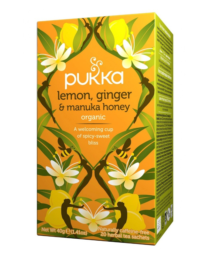 Pukka Herbs - Lemon Ginger Manuka Honey - 20 sachets - 40g