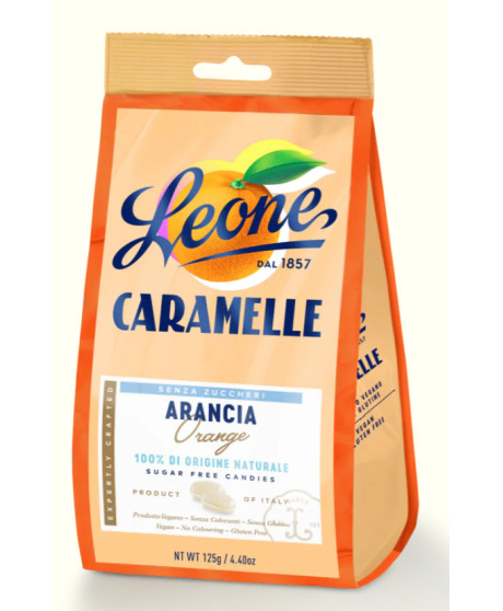 Pastiglie Leone - Sugar Free Orange Candies - 125g