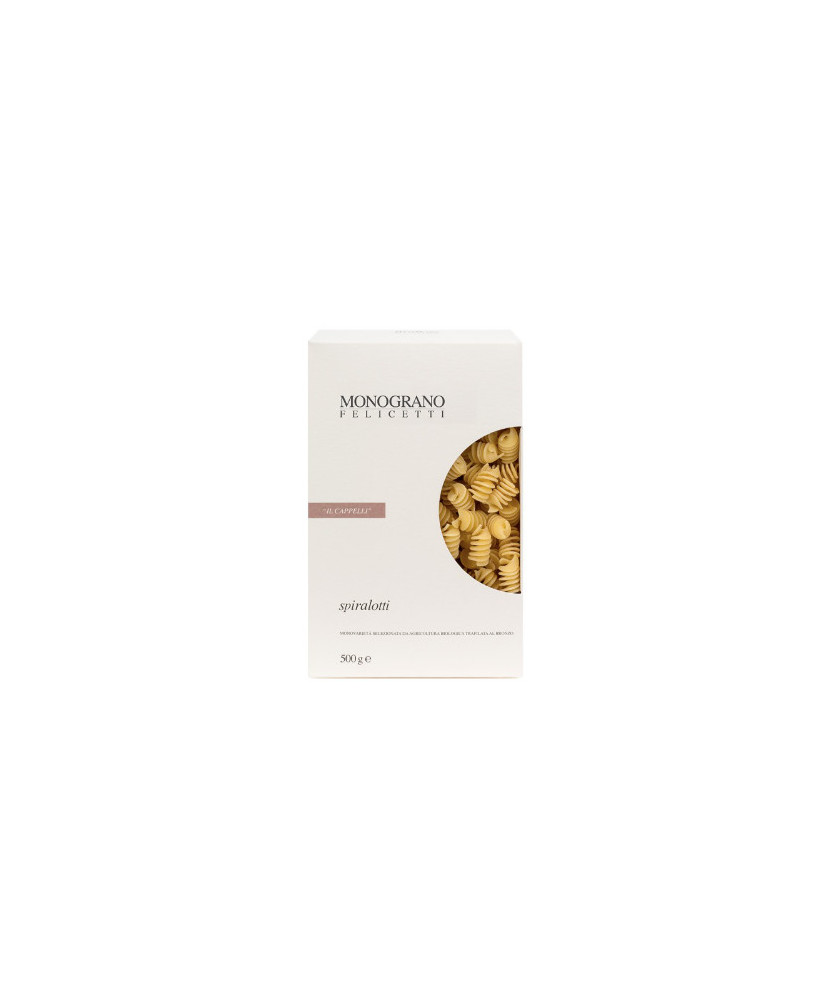 Vendita online Spiralotti Felicetti biologici di semola di grano Senatore Cappelli MONOGRANO trafilata al bronzo