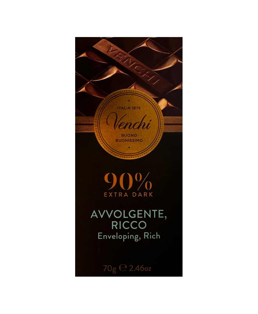 Venchi - Tavoletta 90% - Cioccolato extra fondente - 70g