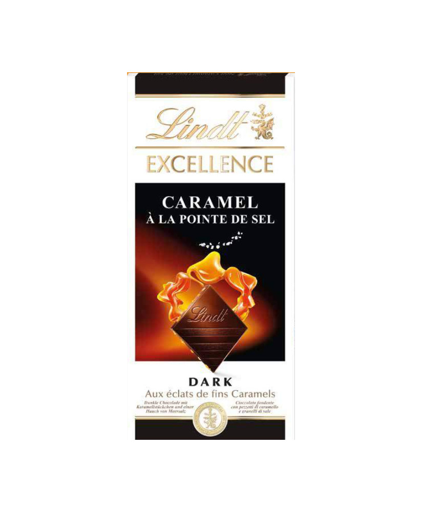 Vendita online tavolette di cioccolato Lindt & Sprüngli Exellence fondente amaro con caramello e sale, Caramel à la pointe de se