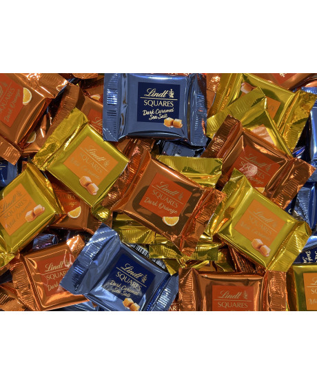 Lindt - Squares Fondente e Caramello Salato - 100g Lindt - Squares Fondente e Caramello Salato - 100g
