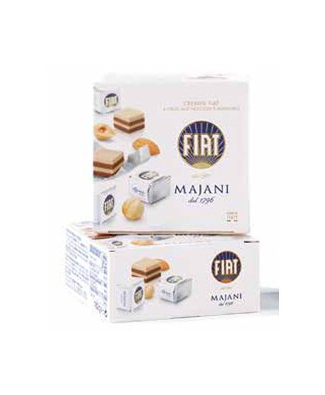 Vendita online Cremini Fiat Majani di Bologna in Scatole da regalo. Shop on line Cubo Fiat, Cremini a strati di nocciola e mando Vendita online Cremini Fiat Majani di Bologna in Scatole da regalo. Shop on line Cubo Fiat, Cremini a strati di nocciola e mando