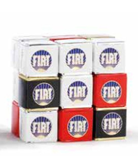 Vendita online Cremini Fiat Majani di Bologna in Scatole da regalo. Shop on line Cubo Fiat, Cremini a strati di nocciola e mando