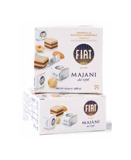 Vendita online Cremini Fiat Majani di Bologna in Scatole da regalo. Shop on line Cubo Fiat, Cremini a strati di nocciola e mando Vendita online Cremini Fiat Majani di Bologna in Scatole da regalo. Shop on line Cubo Fiat, Cremini a strati di nocciola e mando