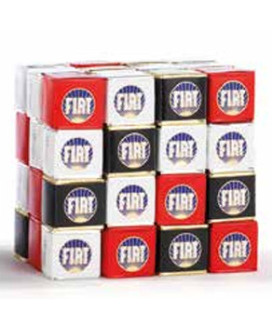Online sales Cremini Fiat Majani of Bologna in gift boxes. Shop online Cube Fiat, Cremini layers of hazelnut and almond in gift