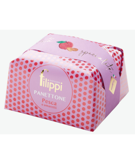 Filippi - Panettone Pesche e Amaretti - 1000g Filippi - Panettone Pesche e Amaretti - 1000g