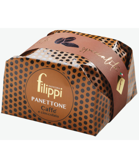 Filippi - Panettone al Caffe e Cioccolato Fondente - 1000g Filippi - Panettone al Caffe e Cioccolato Fondente - 1000g