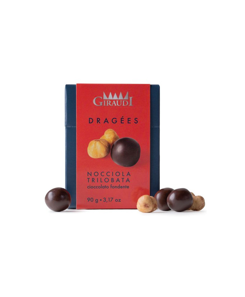 Giraudi - Dragees - Round Gentili Trilobate Hazelnuts covered in milk chocolate - 90g