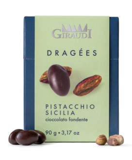 Giraudi - Dragees – Pistacchi di Sicilia ricoperti di cioccolato fondente - 90g