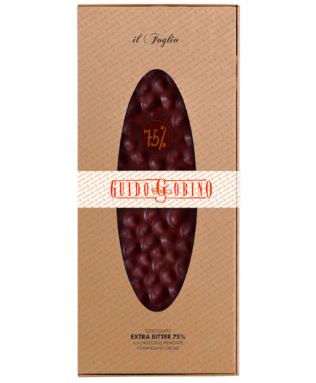 Guido Gobino - Foglio Nocciolato Fondente 75% e granella di Cacao - 1000g. Guido Gobino - Foglio Nocciolato Fondente 75% e granella di Cacao - 1000g.