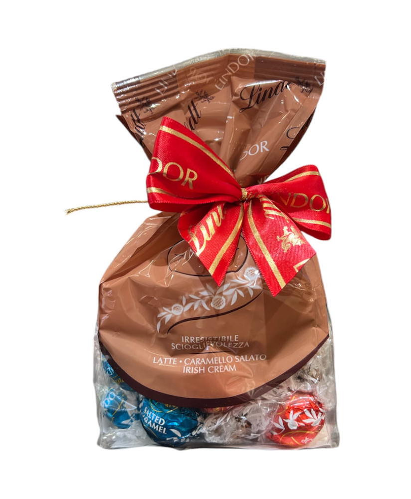 Lindt - Assorted Chocolate Lindor - Sachet - Milk, Pistachio and salted caramel - 287g