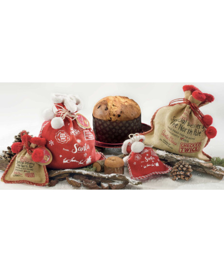 Flamigni - Panettone Milano - Sacchettino Juta - 80g Flamigni - Panettone Milano - Sacchettino Juta - 80g