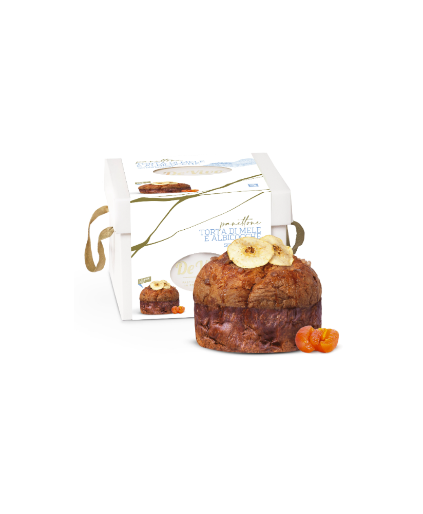De Vivo - Panettone Torta di Mele e albicocche senza lattosio - 1000g