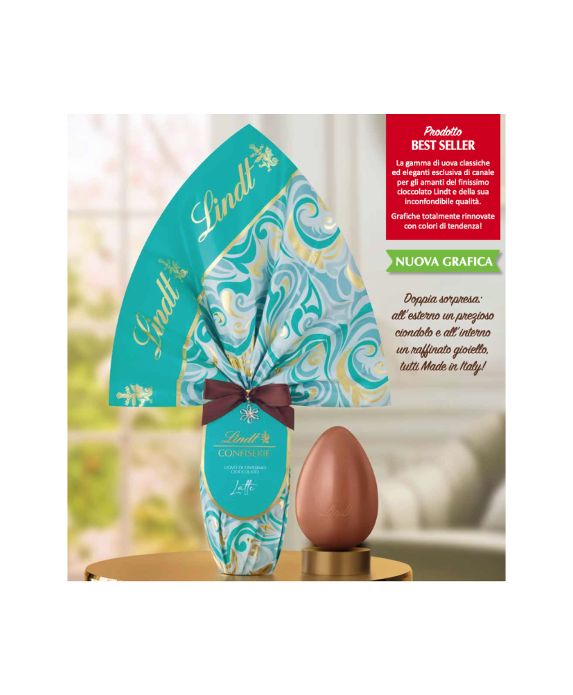 Vendita online Uovo di Pasqua 2025 Lindt & Sprüngli al latte classico tradizionale (SCONTO 10%). Shop uova di cioccolata