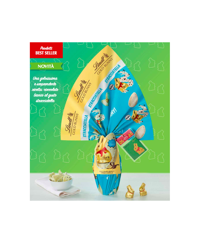 Lindt - Uovo Gold Bunny - Stracciatella - 260g - Novità