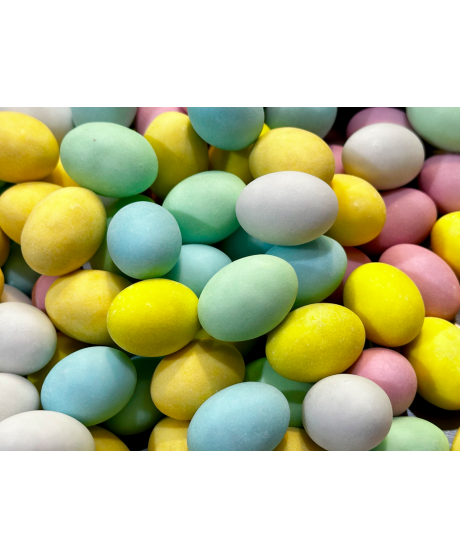 Vendita online Ovetti confettati ripieni di cioccolato alla nocciola Buratti di colori pastello. Shop Ovette confettate