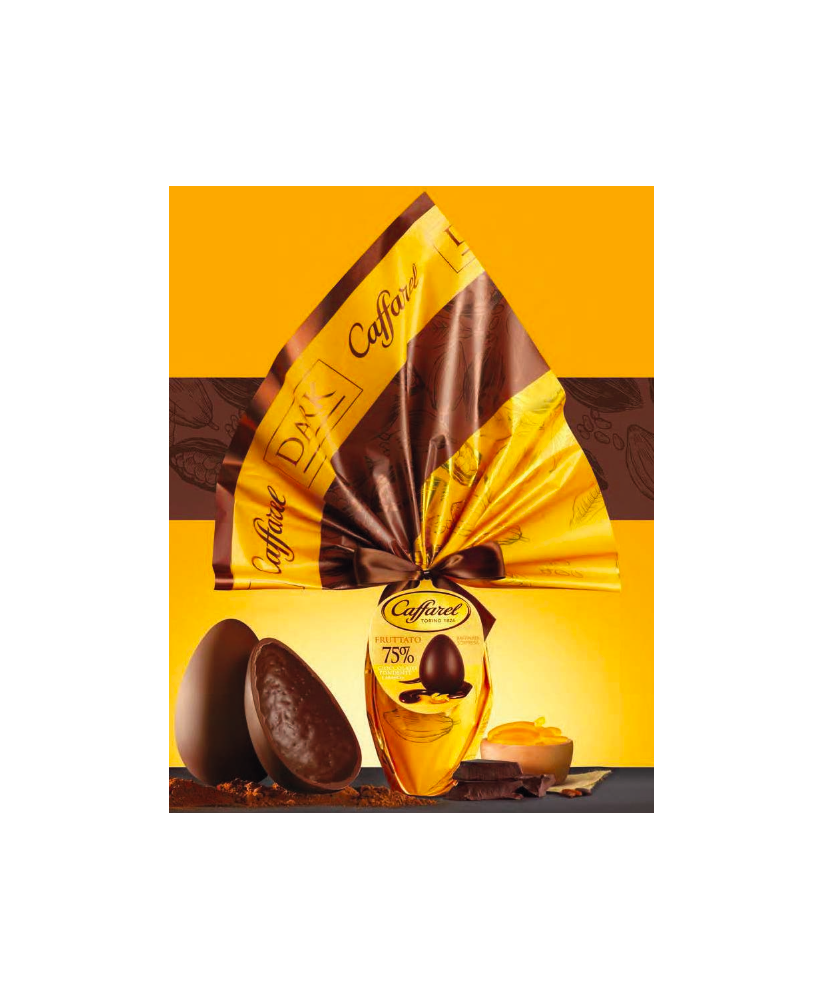 Online sales Italian Easter Eggs Caffarel Extra Dark Chocolate 50% Cocoa and Orange. Shop online Easter egg 2016 buy online