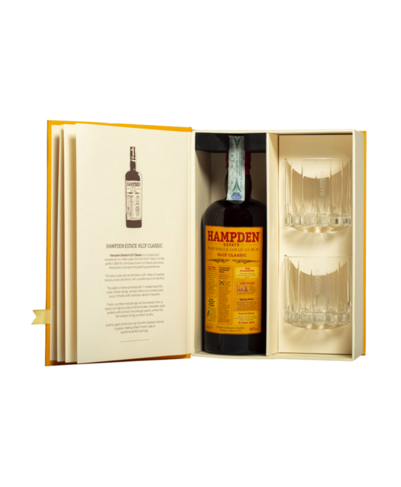 Hampden Estate - HLCF 2017 Classic Overproof - Libro con Bicchieri - Pure Single Giamaican Rum - 70cl