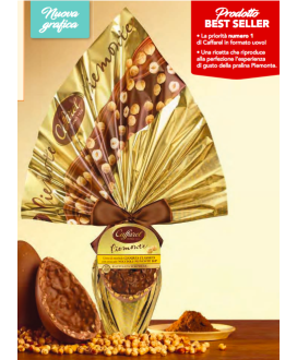 Vendita online Uova Caffarel al latte con nocciole Piemonte I.G.P. Shop on line uovo Caffarel nocciolato al latte, con granella