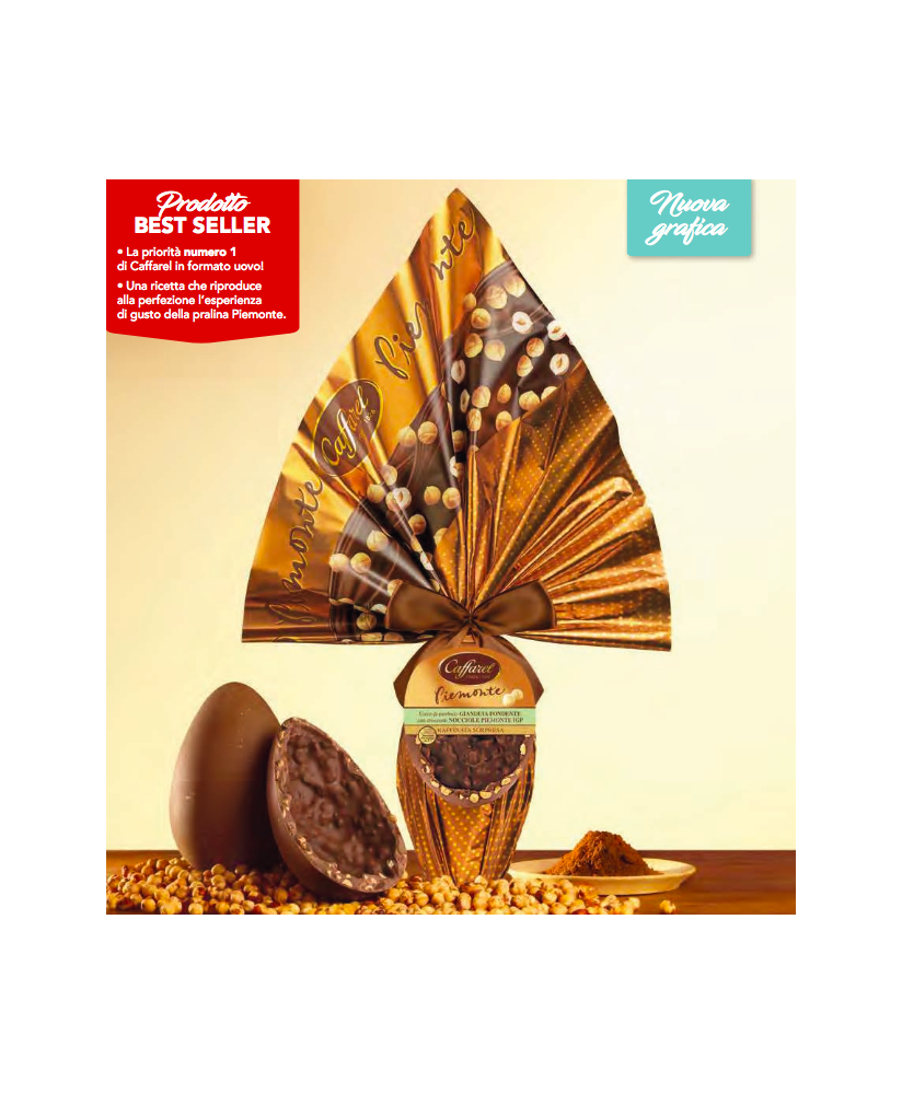 Online sales Caffarel Eggs of white, milk and dark chocolate with salted almonds, hazelnuts and pistachios. Shop online Caffarel