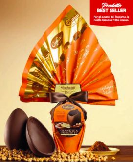 Online sale Dark Chocolate Gianduja Chocolate eggs Caffarel. Shop online chocolate Easter egg gianduiotto Caffarel