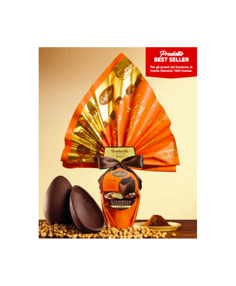 Online sale Dark Chocolate Gianduja Chocolate eggs Caffarel. Shop online chocolate Easter egg gianduiotto Caffarel