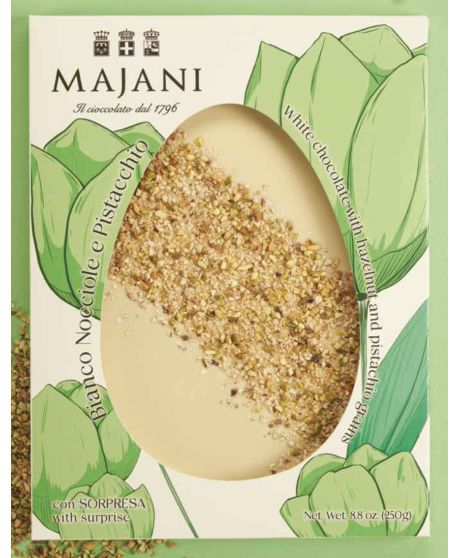 Vendita online uova di Pasqua Majani di cioccolato bianco con amarene. Shop on line Uovo di Pasqua con amarene