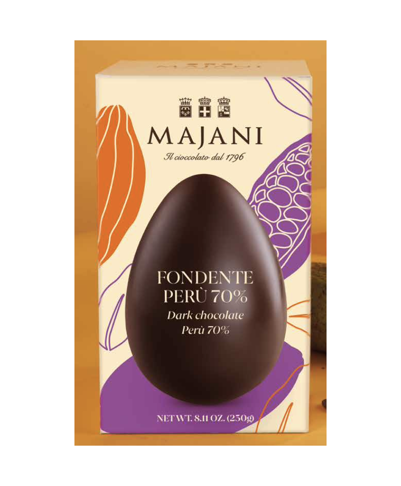 Online sales Easter eggs Italian Majani 2017 Dark packed with tulle. Shop online Egg Majani Bologna made in italy with cocoa. Be