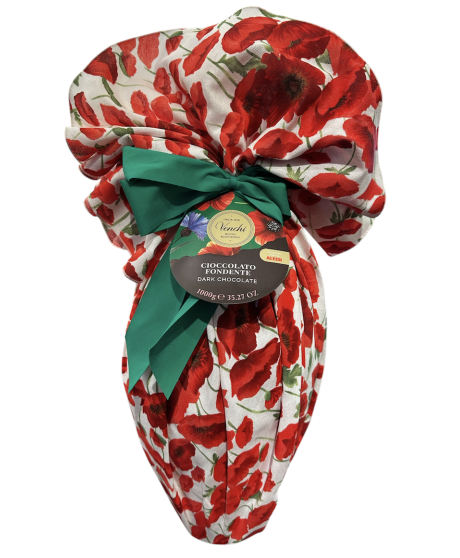 Venchi - Poppies Collection - Dark Chocolate egg wrapped in cloth - 1000g