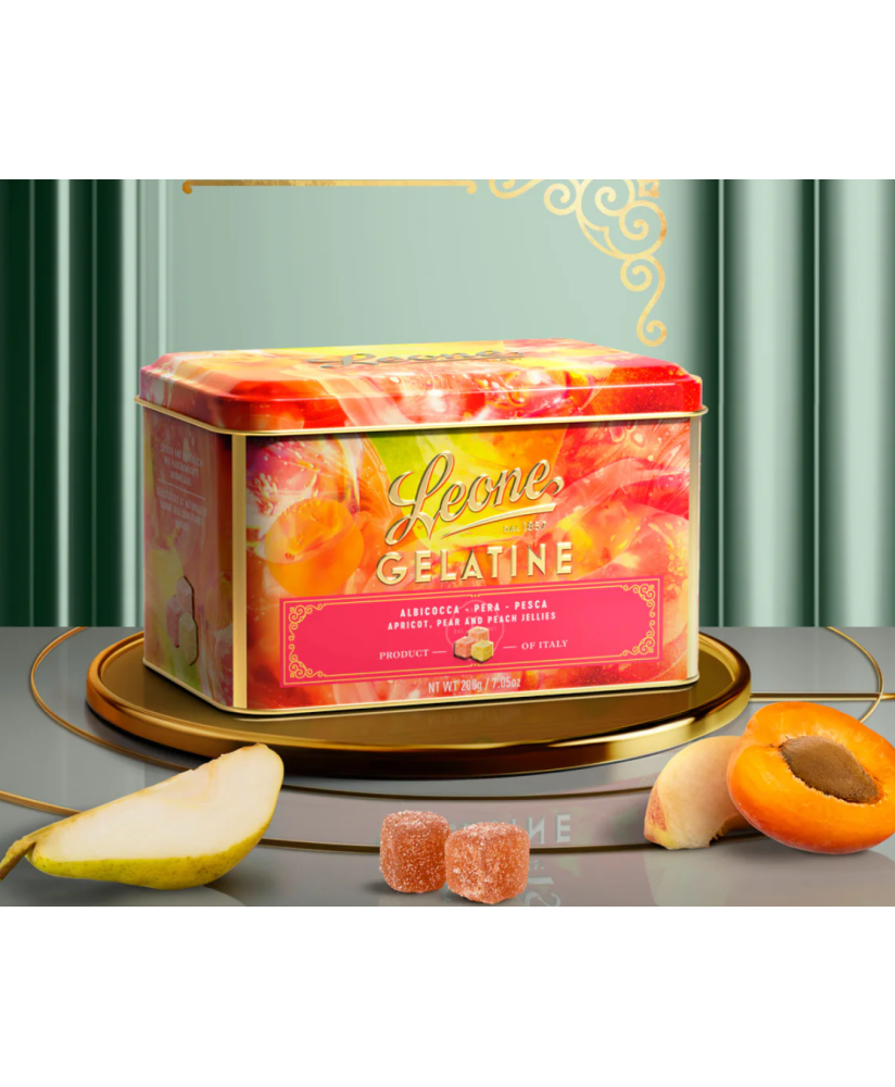Pastiglie Leone - Latta Small Polpe di Frutta Gelatine - 200g | corso101.com