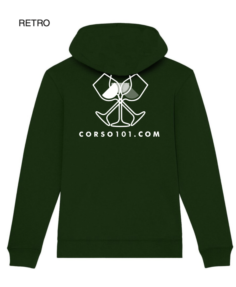 Felpa in Cotone Verde - Corso101 - New Logo