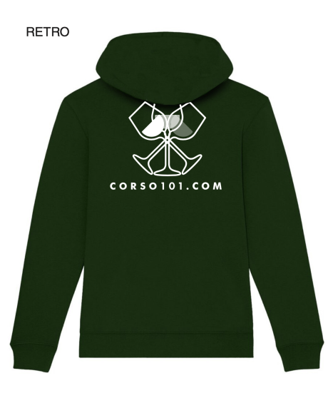 Felpa in Cotone Verde - Corso101 - New Logo