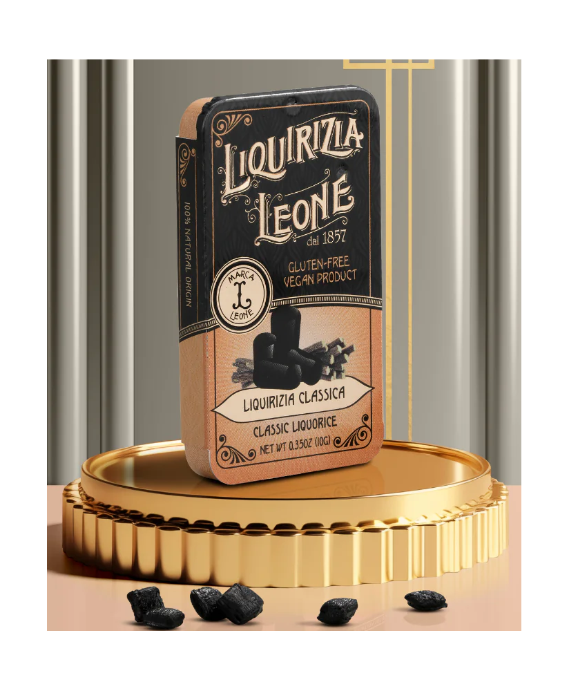 Pastiglie Leone Classic Liquorice tin box. Shop Online | corso101