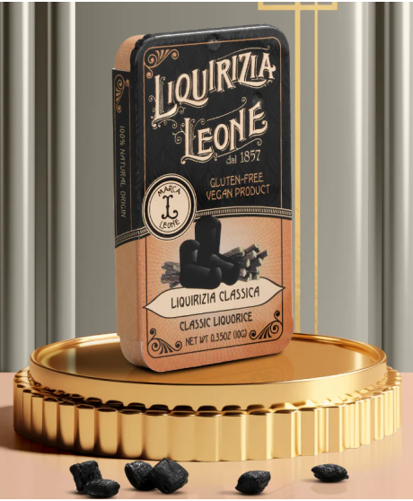 Pastiglie Leone Classic Liquorice tin box. Shop Online | corso101