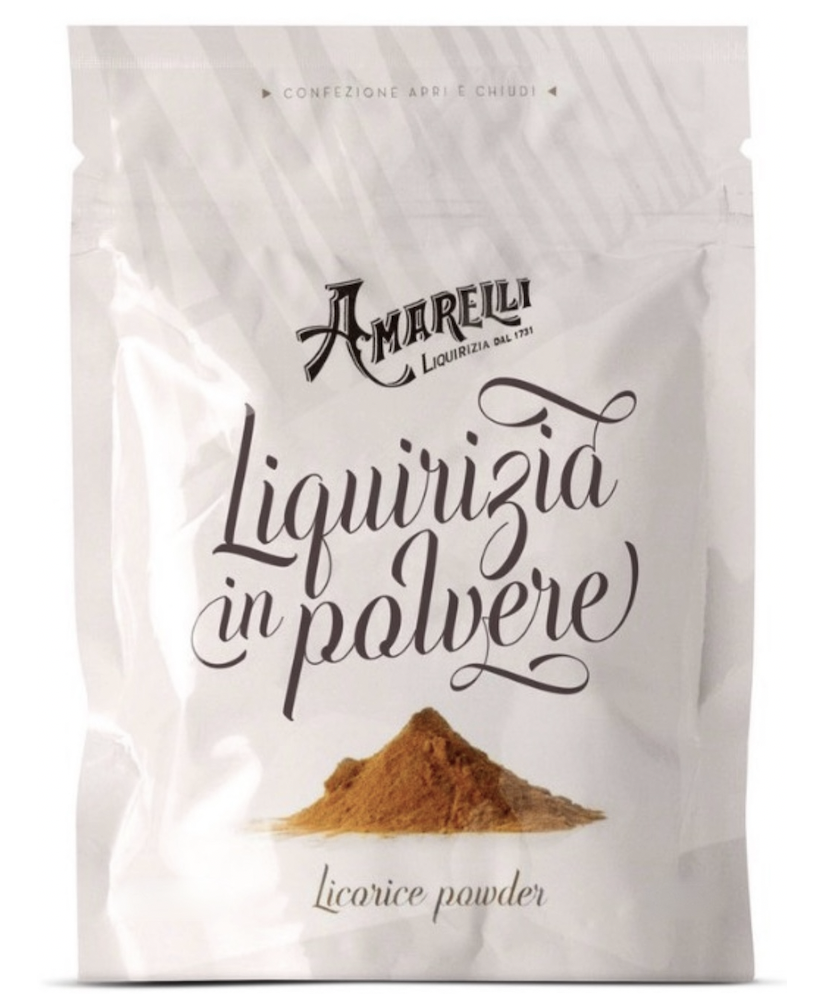 Vendita online polvere di Liquirizia pura artigianale "Amarelli" Spezzatina - Rossano Calabro (Cosenza) dal 1731. Shop on line