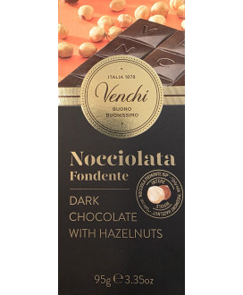 Vendita online tavolette di cioccolato Venchi fondente extra 60% di cacao con nocciole piemonte intere. Shop on line cioccolata