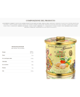 Virginia Soffici Amaretti agli Agrumi Biscottiera Metallo vendita online prezzo dolci | corso101