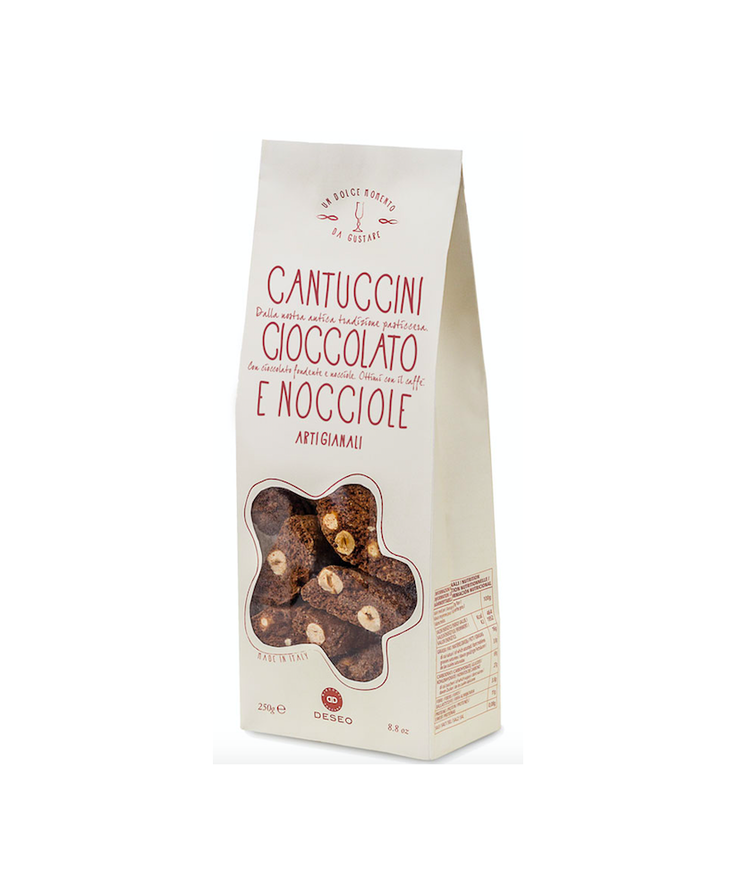 Deseo - Cantuccini al cioccolato Fondente e nocciole Piemonte IGP - 250g