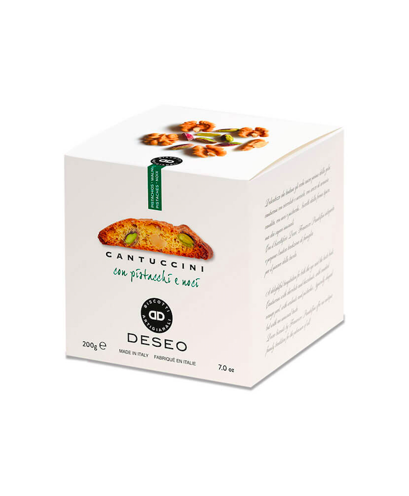 Deseo - Cantuccini Pistacchi e Noci - Scatola - 200g