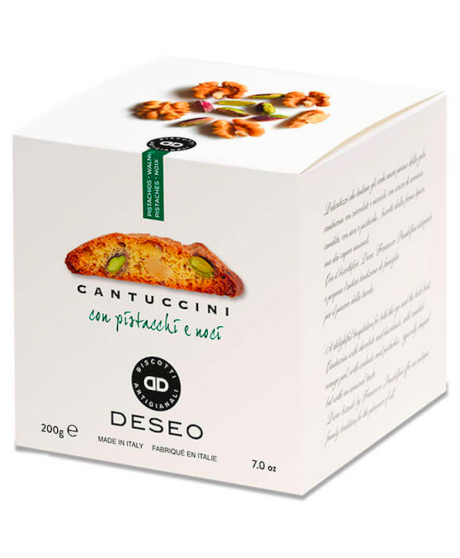 Deseo - Cantuccini Pistacchi e Noci - Scatola - 200g