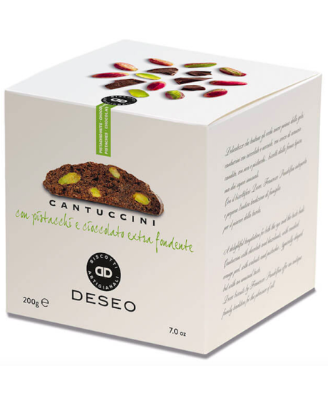 Deseo - Pistachio and Dark Chocolate Cantuccini - Box - 200g