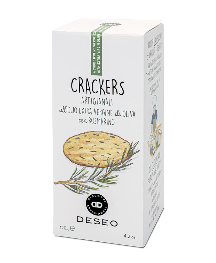 Deseo - Crackers with Extra Virgin Olive Oil and Rosemary - 120g