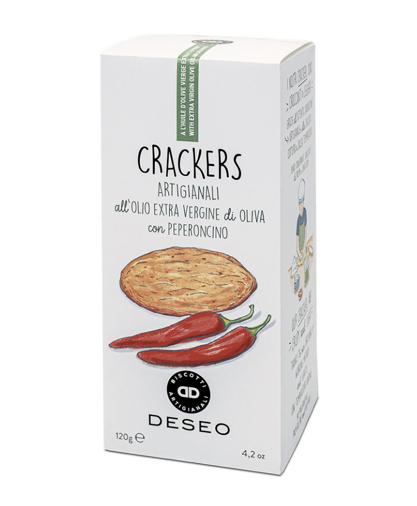 Deseo - Crackers all'olio evo con peperoncino - 120g
