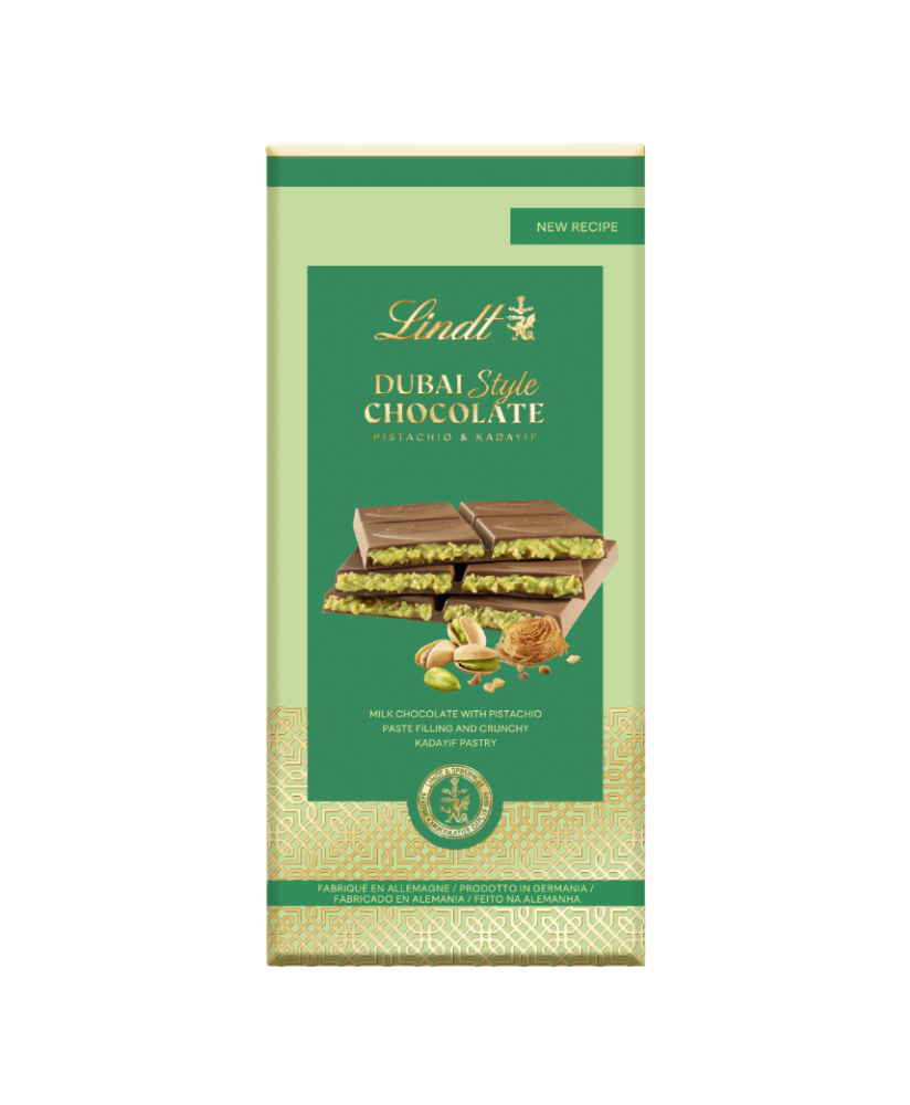 Lindt Dubai Style chocolate bar Pistachoi e kadayif | corso101.com