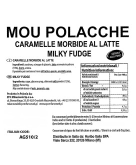 Vendita online caramelle Mou Polacche morbide al latte . Shop on line caramelle Toffee Kuhbonbon Classiche al latte